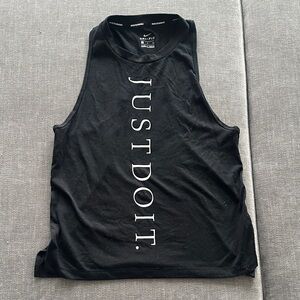 Nike Black Sleeveless Top with Bold Print